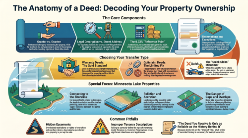 Recorded real estate deed document showing legal description and transfer details